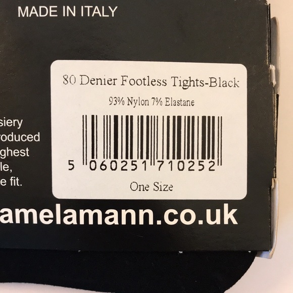 Black Footless Tights (OSFM) by Pamela Mann - Picture 3 of 3